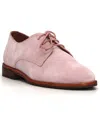 Gentle Souls Women's Aronson Almond Toe Suede Lace-up Oxford Shoes In Pink