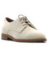 Gentle Souls Women's Aronson Almond Toe Suede Lace-up Oxford Shoes In White