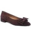 Gentle Souls Women's Atlas Almond Toe Flats In Burgundy