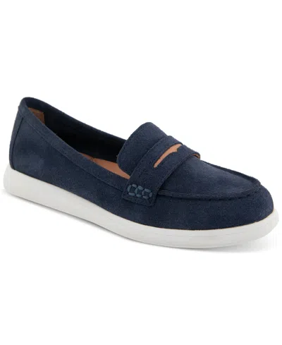 Gentle Souls Women's Bailey Penny Loafers In Navy Suede