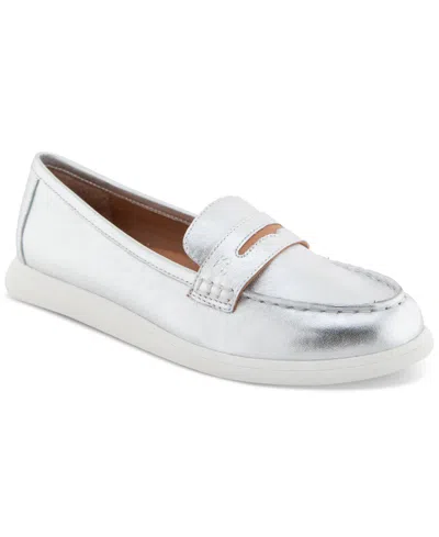 Gentle Souls Women's Bailey Penny Loafers In Silver