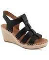 Gentle Souls - Capelin Leather Espadrille Wedge In Black Nubuck