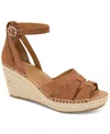 Gentle Souls Women's Coolie Espadrille Wedge Sandals In Luggage