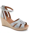 Gentle Souls Women's Coolie Espadrille Wedge Sandals In Silver