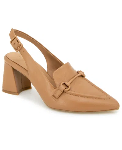Gentle Souls Women's Dawson Pointy Toe Leather Slingback Pumps In Brown