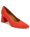 Gentle Souls Dionne Leather Heel In Bright Coral Suede