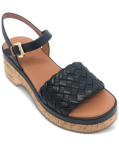 Gentle Souls Women's Dorris Woven-band Sandals In Black