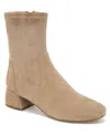 Gentle Souls Women's Emily Block Heel Bootie In Mushroom Suede