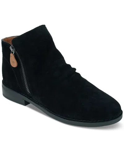 Gentle Souls Women's Emma 2 Zip Booties In Black Suede