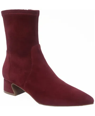 Gentle Souls Women's Gallway Pointy Toe Suede Booties In Burgundy