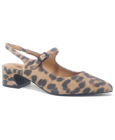 Gentle Souls Women's Gladys Fierce Felin Slingback Pumps In Brown