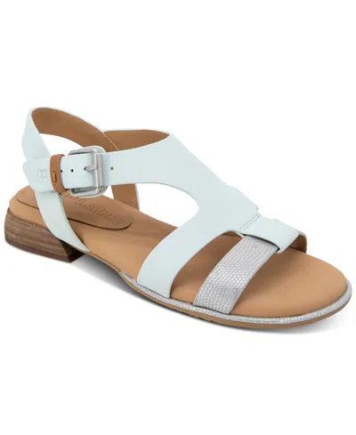 Gentle Souls Women's Haisley Flat Sandals In Light Blue Leather