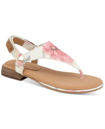 Gentle Souls Women's Holly Floral Thong Flat Sandals In Floral Multi Suede