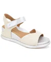 Gentle Souls - Jalleen Metallic Combo Ankle Strap Wedge In Stone Nubuck