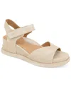 Gentle Souls - Jalleen Suede Ankle Strap Wedge In Taupe Suede