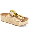 Gentle Souls Women's Kendall Buckled Platform Sandals In Natural Raffia