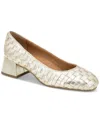 Gentle Souls - Lancine Metallic Woven Heel In Soft Gold Leather