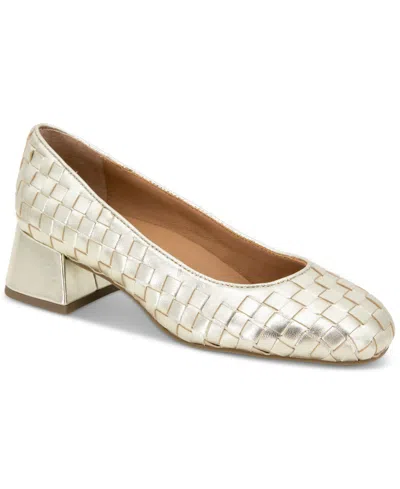 GENTLE SOULS WOMEN'S LANCINEN WOVEN BLOCK-HEEL PUMPS