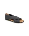 Gentle Souls Laniey X-band Leather Wedge Sandal In Black Leather