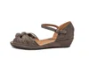 Gentle Souls Women's Lily Knot Wedge Sandal In Cement In Brown