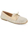 Gentle Souls - Marina Metallic Fabric Boat Shoe In Matte Gold