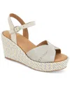 Gentle Souls - Nola Fabric Espadrille Wedge In Stone Fabric