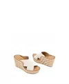 Gentle Souls Women's Porto Wedge In Stone Nubuck In Multi