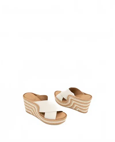 Gentle Souls Women's Porto Wedge In Stone Nubuck In Multi