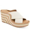 Gentle Souls Women's Porto Wedge Sandals In Stone