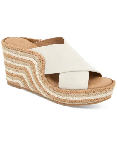 Gentle Souls Women's Porto Wedge Sandals In Stone
