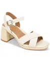 Gentle Souls Women's Rimini Block-heel Dress Sandals In Stone Leather