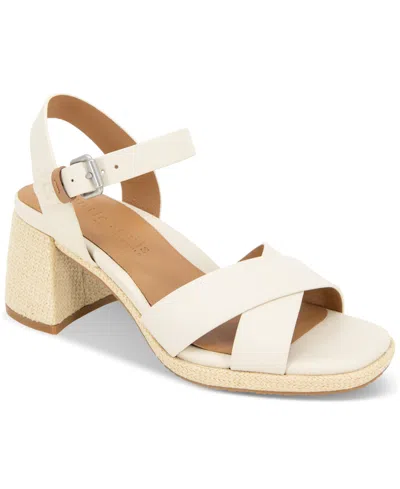 Gentle Souls Women's Rimini Block-heel Dress Sandals In Stone Leather
