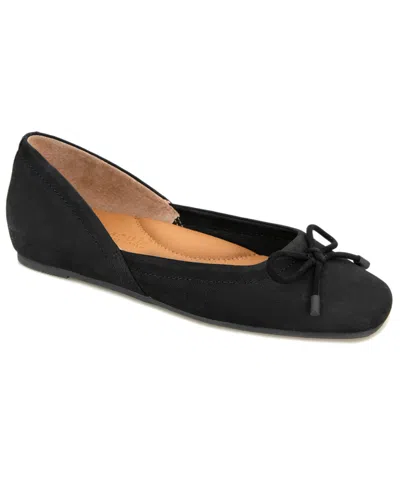 Gentle Souls Women's Sailor Ballet Flats In Black Nubuck