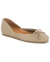 Gentle Souls Sailor Suede Ballet Flat In Mushroom Nubuck