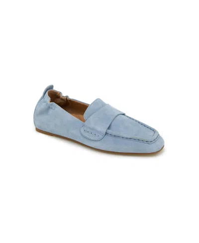 Gentle Souls Women's Sophie Slip-on Flats In Ashley Blue Suede- Leather