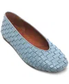 Gentle Souls Women's Willow Woven Ballet Flats In Ashley Blue