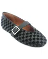 Gentle Souls Winifred Woven Mary Jane Flat In Black