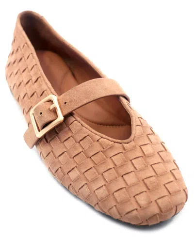 Gentle Souls Women's Winifred Woven Square Toe Flats In Brown