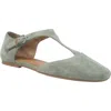 Gentle Souls Wyatt T-strap Flat In Green