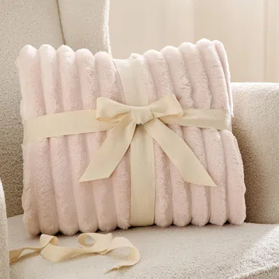 Gentlesoft Pink Throw Blanket For Couch - Cozy Soft Blankets For Women, Cute Small Fleece Throws For Girls, Pin