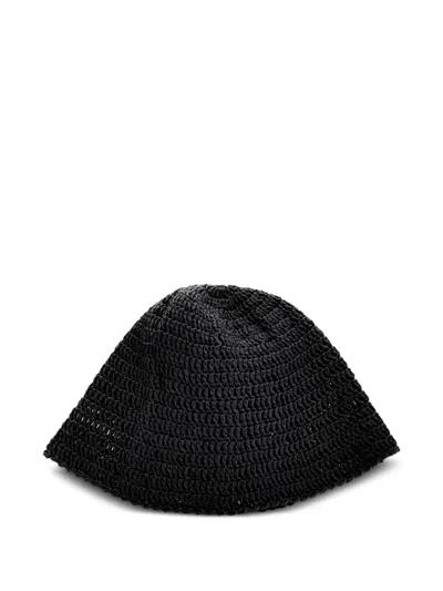 Gentry Portofino Crochet Hat In Black