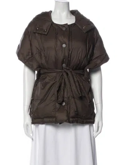 Pre-owned Gentry Portofino Down Jacket In Brown