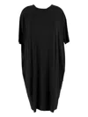 Gentry Portofino Drop-shoulder T-shirt Dress In Black