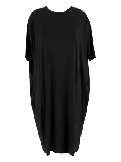 Gentry Portofino Drop-shoulder T-shirt Dress In Black