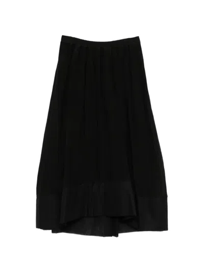 Gentry Portofino Elasticated-waist Midi Skirt In Black