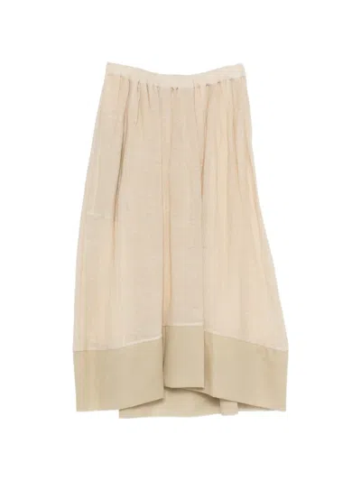 Gentry Portofino Elasticated-waist Midi Skirt In Brown
