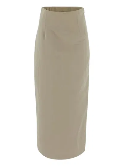 Gentry Portofino High-waisted Pencil Skirt In Neutrals