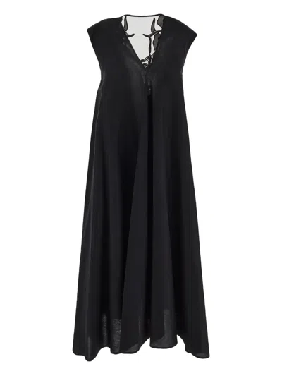 Gentry Portofino Lace-detail Dress In Black