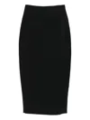 Gentry Portofino Pencil Slit Skirt In Black
