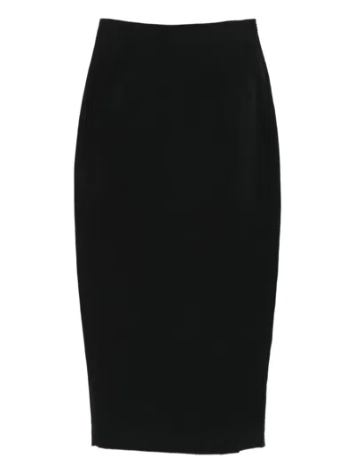 Gentry Portofino Pencil Slit Skirt In Black